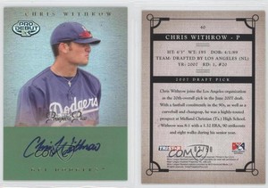 2007 TRISTAR Prospects Plus Green /50 Chris Withrow #40 Auto