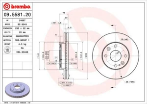 2 Discos De Freno Delanteros 235Mm BREMBO Para KIA RIO I Sedán - Imagen 1 de 9