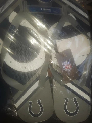 NEW indianapolis colts football Flip Flops Forever Large Unisex 9-10, bin23 Cover