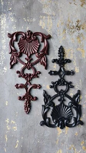 Verzierter vertikaler Möbelharzüberzug 35cm hoch, Kunstharz Wandgiebel (weiß) - Bild 1 von 3