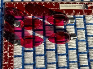 4 new PINK TWINKLE blinker flashing C9 Christmas string light bulb SHIPS for 7¢* - Picture 1 of 5