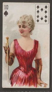 ATC A.T.C. (USA)-BEAUTIES 1900 (SET 2 PC INSET TYPESET BACK)- SPADES - 10 - Picture 1 of 2