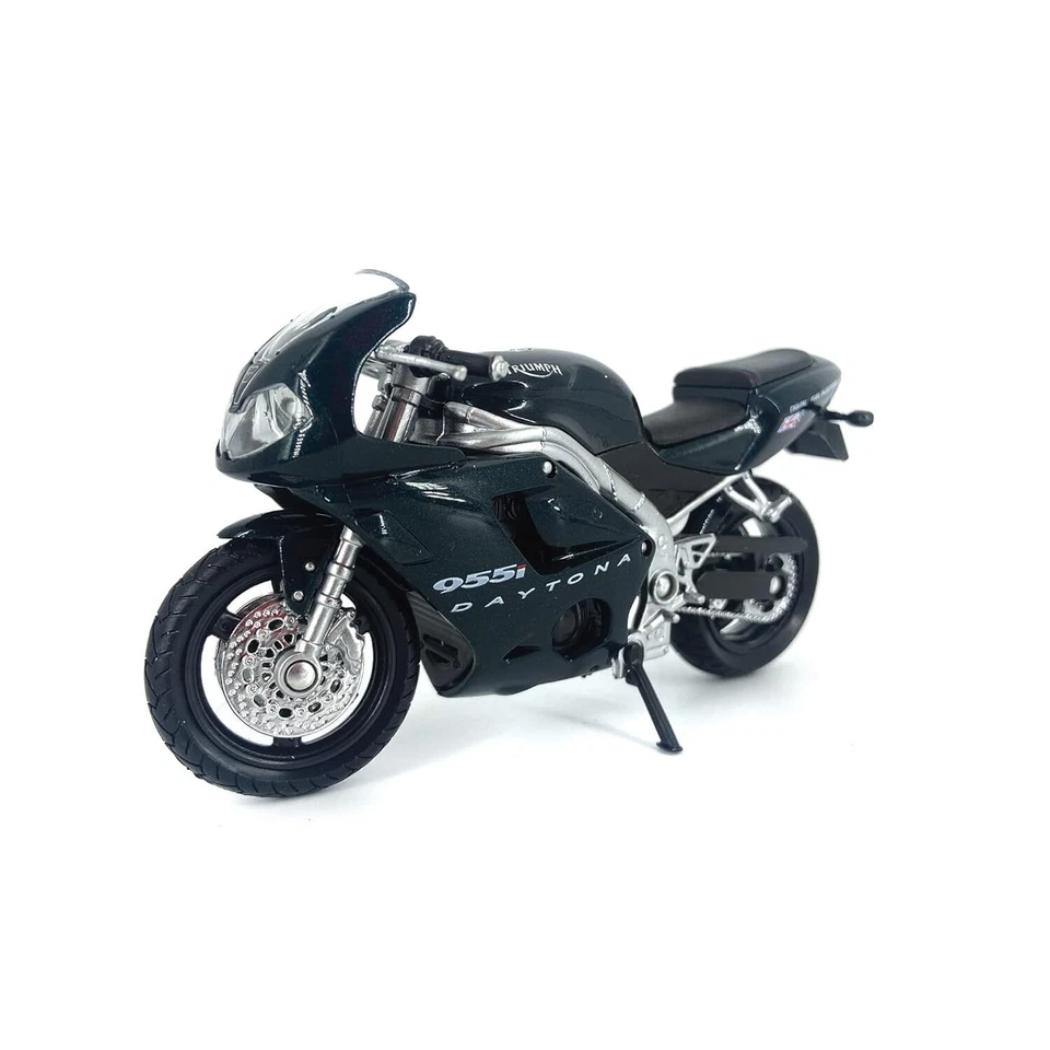 Welly Die Cast Motorcycle Black Triumph 2002 Daytona 9551 118 Scale