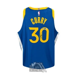 Stephen Curry Autographed Golden State Warriors Blue Authentic Nike Jersey - BAS - Picture 1 of 2