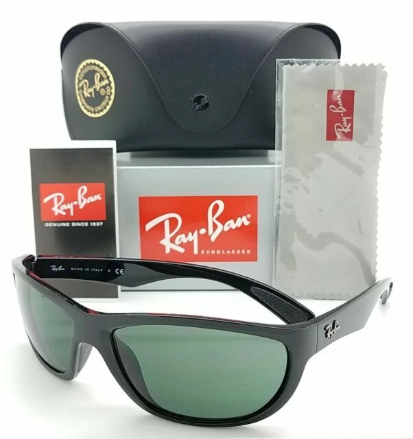 Ray-Ban RB4188 Black/Poly Green Sunglasses