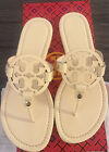 New In Box Tory Burch Miller Sandals Patent Leather Shoes Peach Puff Size 8
