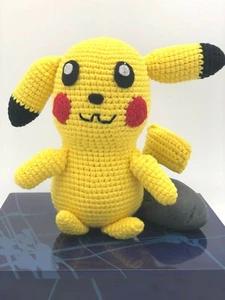 Pokémon PIKACHU - 100% Hecho a Mano Juguete Suave de Ganchillo, Amigurumi Limited # - Imagen 1 de 8