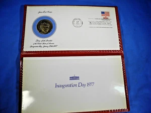 Jimmy Carter Inauguration Day First Day Cover with Bronze Coin, January 20, 1977 - Picture 1 of 20