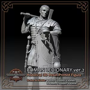 Roman Empire Legionary 2 - 3D Resin Printed Figure Model - Scale 90mm to 300mm - Picture 1 of 16