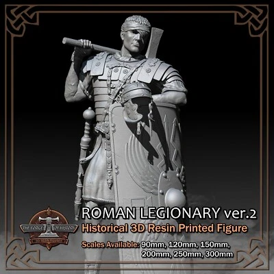 THE FORGE OF HISTORY Römisches Reich Legionär 2 - 3D Harz gedrucktes Figurenmodell - Maßstab 90 mm bis 300 mm