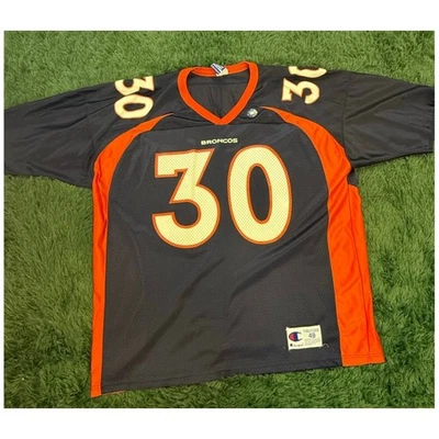 Футболка Denver Broncos Terrell Davis синяя и оранжевая размер XL NFL УНИСЕКС 90-е - Изображение 1 из 4