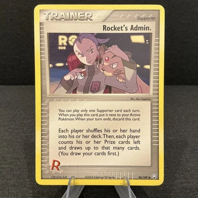 Rocket's Admin 86/109 Team Rocket Returns 2004 Vintage Pokemon TCG Card - Image 1 of 2
