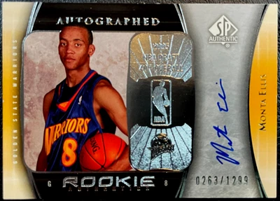 2005-06 UD SP Authentic #102 Monta Ellis Autographed Rookie Card 263/1299 GS RC - Image 1 of 2