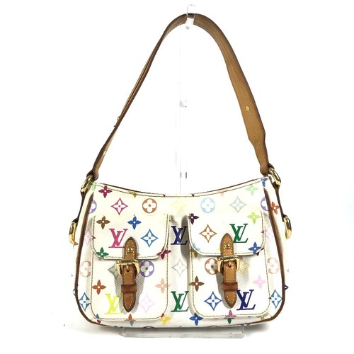 LOUIS VUITTON（LV） Borsa a tracolla Louis Vuitton M40053 Monogram Multicolore Lodge PM bianca