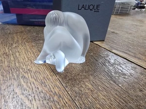 🌟 Lalique Sitting Crystal Nude Figurine France in Box * 1191700 (b) - Picture 1 of 10
