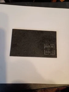 VTG Black Granite Sample colorcraft Rock Of Ages Barre 3x5x1/8 - Picture 1 of 4