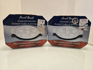 (2) Final Touch fornello e piatto da portata escargot in ghisa smaltata nuovo dal 2009 - Foto 1 di 11