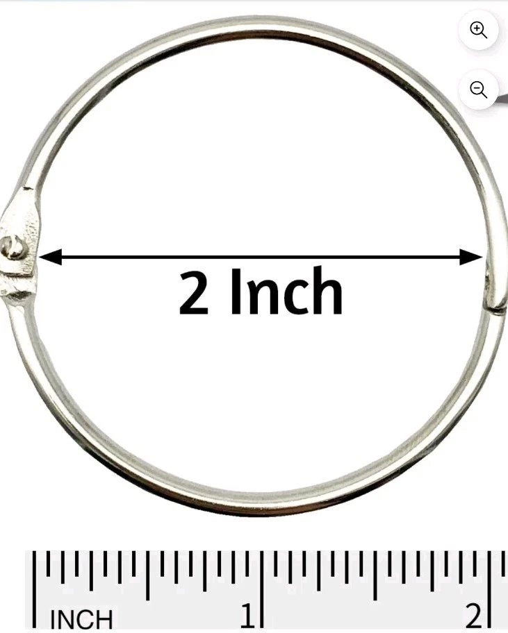 Barron’s SAT Flashcard Rings 2" Diameter Replacement Set Lot of 2 - Image 1 of 4