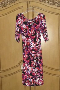 MSK schwarz, orange, lila FLORAL JERSEYKLEID ~ NEU MIT ETIKETT GR.14 - Bild 1 von 1