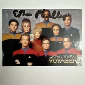 1995 SKYBOX Star Trek Voyager N1 Prototype Card with Ethan Phillips Autograph - Picture 1 of 3