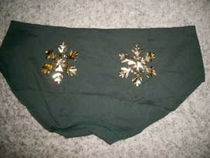 VICTORIAS SECRET HOLIDAY HIPSTER COPO DE NIEVE GRANDE VERDE - Imagen 1 de 3