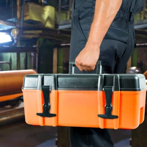 Cassetta degli attrezzi con fibbia in acciaio inox 2 pezzi maniglia chiusura uomo cassetta degli attrezzi da viaggio - Foto 1 di 10
