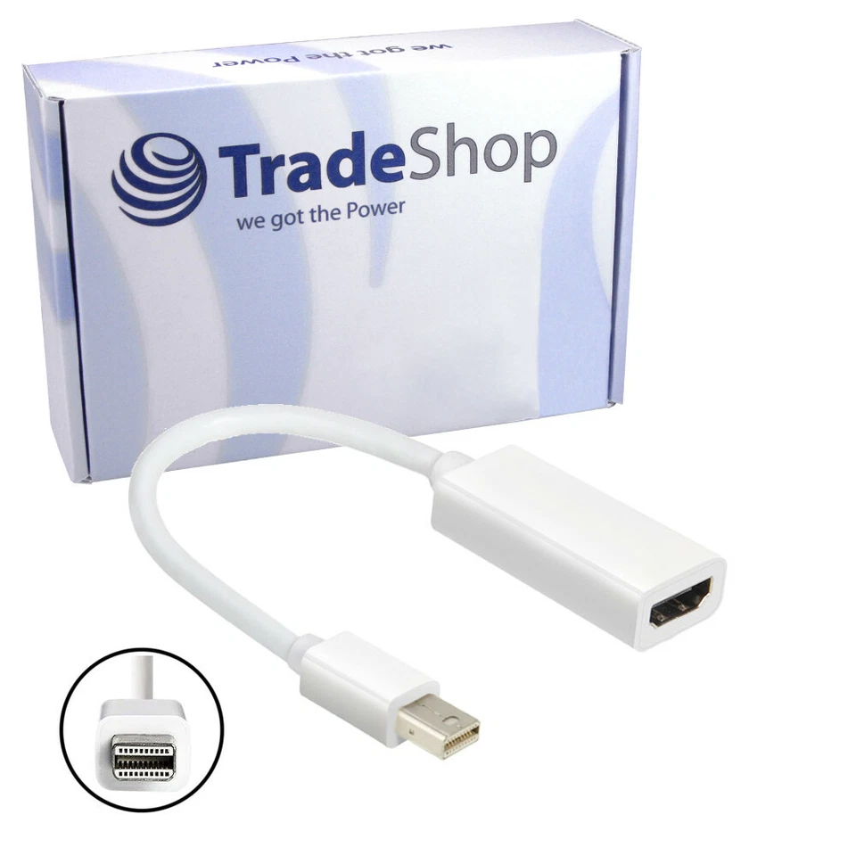 Adapter-Kabel Mini Displayport auf HDMI für Apple iMac, Mac Mini / Pro, MacBook - Bild 1 von 1