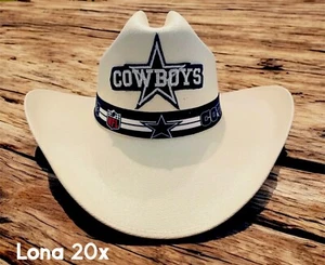 Sports Unisex Hat Sombrero Vaquero De Lona 20x Dallas Cowboys Size Large - Picture 1 of 14