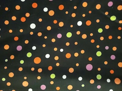 *HALLOWEEN DOTS* FABRIC / 1/4 YD. (9"× 44") 100% COTTON  - Image 1 of 4