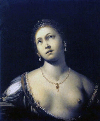 CLEOPATRA LEGENDARIA REINA DE EGIPTO PINTURA DE BELLEZA POR FRANCESCO DEL CAIRO REPRO Foto 1 de 3