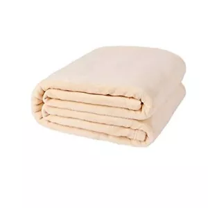 Fleece Blankets, Super Soft Flannel Fuzzy Blanket for Bed Couch, Twin Beige - Picture 1 of 7