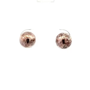 ¡Pendientes de perno de bola redonda de 8 mm de poste perforado de plata esterlina de diseñador! 62 - Imagen 1 de 6