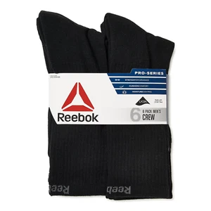 Reebok® Men's Performance Cushion Comfort Crew Socks, 6-Pack CR03001 - Picture 1 of 13