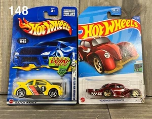 2 FOR 1! Hot Wheels Volkswagen New Beetle Cup VW Bug BAJA Kafer Racer 148 - Picture 1 of 4