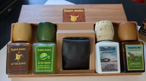 Vintage English Leather After Shave Gift Set 4 bottles Pocket knife Nail Trimmer - Picture 1 of 11