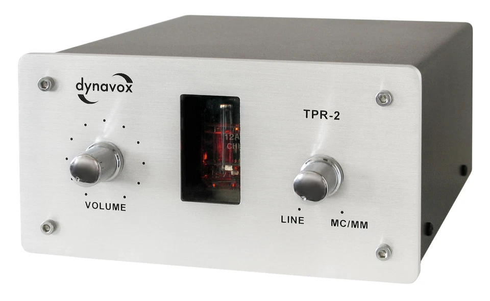 Dynavox Tpr-2 Sound Converter Preamp Phonoverstärker Argento Tubo - Immagine 1 di 4