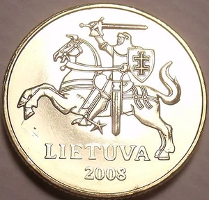 Gem Unc Lithuania 2008 20 Centu~Knight On a Horse~Excellent~Free Shipping - Picture 1 of 2