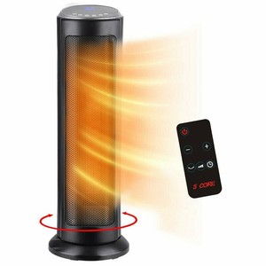 2021 NEW 1500W Ceramic Tower Heater 24" Fast Heating Quiet Portable Oscillation