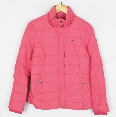Chaqueta acolchada para mujer TOMMY HILFIGER talla XS con aislamiento relleno rosa cremallera s12076 Foto 1 de 4