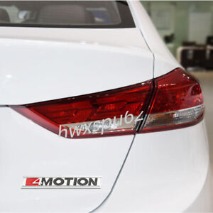 Silver RED 4 MOTION Car Rear Trunk Lid Badge Emblem Sticker 4MOTION  Universal