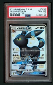 Pokemon PSA 10 Gem Mint Umbreon GX 2019 Hidden Fates Full Art #SV69 - Bild 1 von 2