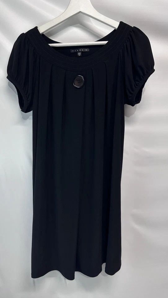 Tianna B Little Black Shift Dress Versatile Short Sleeve Vintage 80's  Style M - Image 1 of 4