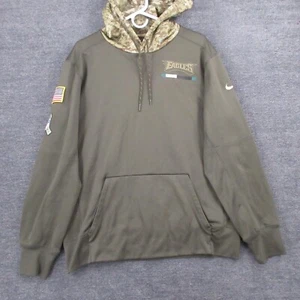 Nike Hoodie Mens Large Salute to Service Philly Eagles Onfield USA Flag Military - Zdjęcie 1 z 7