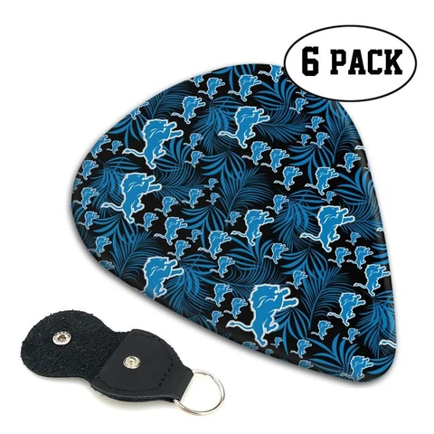 6pcs Detroit Lions Guitar Pick Guitar Accessories Printed Pick,fans Gift Cover