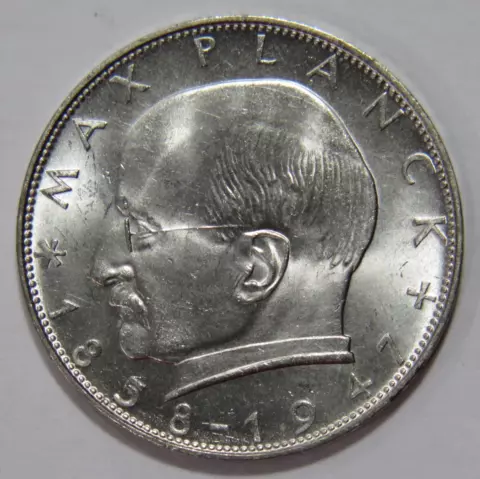 GERMANY 1958 D 2 DEUTSCHE MARK MAX PLANCK DEUTSCHLAND EAGLE UNC WORLD COIN 🌈⭐🌈 Cover