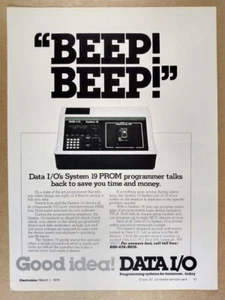 1979 Data I/O System 19 PROM Programmer vintage print Ad - Picture 1 of 1