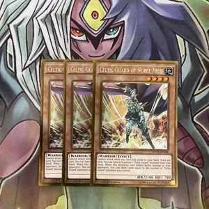 MVP1-ENG48 x3 Celtic Guard of Noble Arms Gold Rare Excellent Conditon Yugioh - Picture 1 of 2