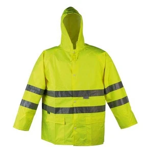 Hi Viz Vis Medium Rain Coat Jacket High Quality Workwear 100% Waterproof Yellow - Picture 1 of 1
