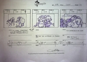 Something Else 2003 Serie de TV COLIN WHITE Producción Storyboard Lápiz KIKA #WC - Imagen 1 de 2