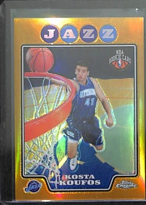 2008-09 Topps Chrome Basketball Rookie Gold Refractor #202 Kosta Koufos 22 of 50 - Image 1 of 2